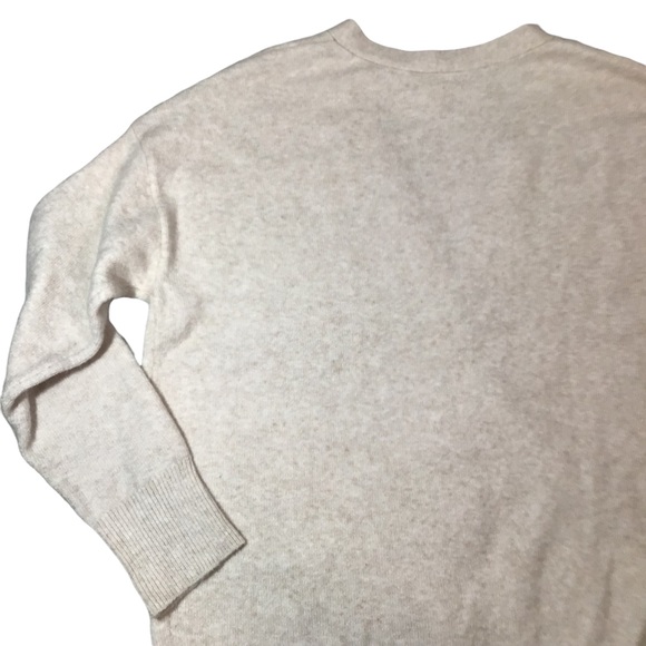 CASLON - Organic Cotton Blend Buttoned Cardigan Sweater in Oatmeal Color - M - Picture 10 of 16